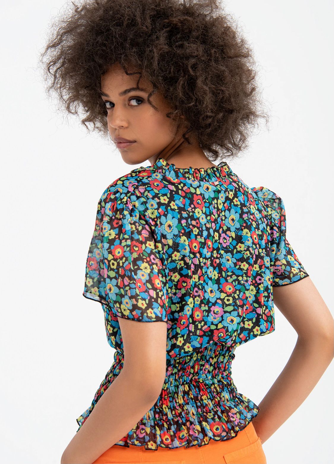 BLUSA REGULAR CON FANTASIA MULTICOLOR FRACOMINA ART: