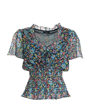 BLUSA REGULAR CON FANTASIA MULTICOLOR FRACOMINA ART: